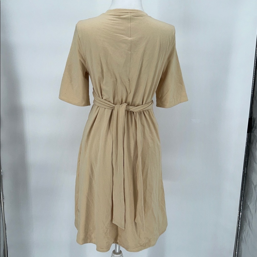 Lululemon Cotton Wrap-Front T-Shirt Dress Prosecco Pima Cotton - Picture 7 of 13